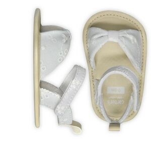 Carter's White and Cream Baby Walker Sandals
